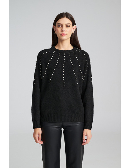 MIND MATTER MILA SWEATER 25-02-09-023-BLACK | BON FASHION