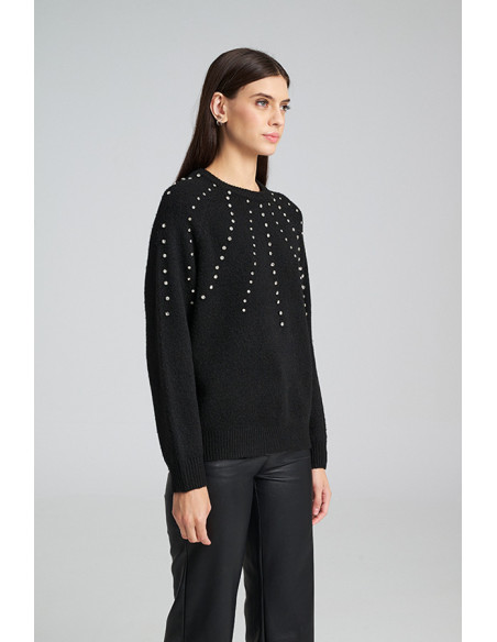 MIND MATTER MILA SWEATER 25-02-09-023-BLACK | BON FASHION
