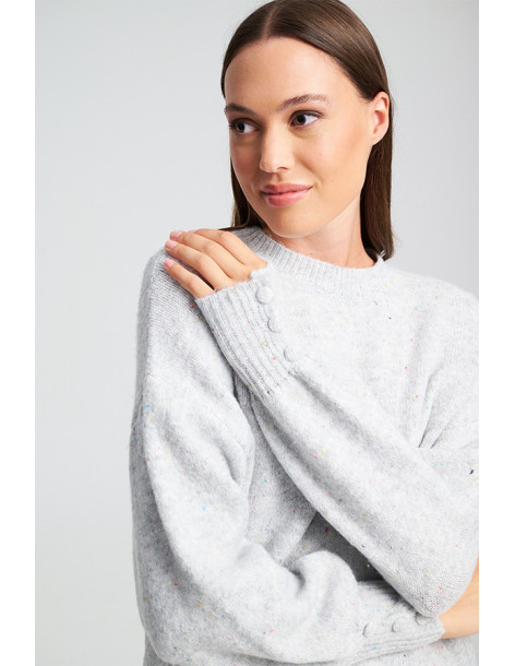 MIND MATTER COCO SWEATER 25-02-09-021-GREY | BON FASHION