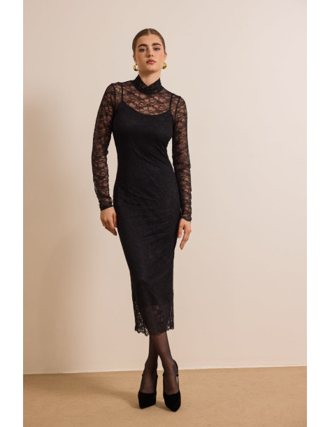 ENZZO Φόρεμα Alexia 252393-252482-ΜΑΥΡΟ
