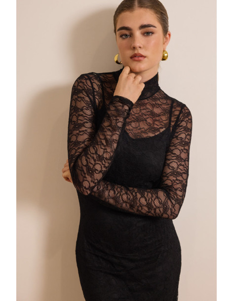 ENZZO Φόρεμα Alexia 252393-ΜΑΥΡΟ | BON FASHION