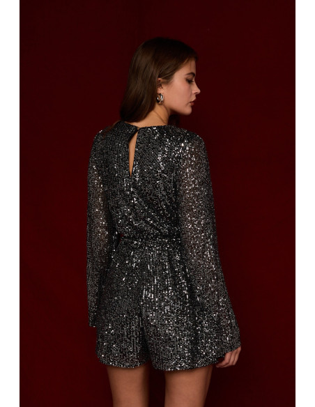 BON FASHION PLAYSUIT COM1588-SILVER | BON FASHION