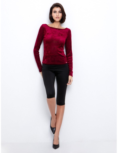 TOI & MOI Velvet μπλούζα 80-6762-225-ΜΠΟΡΝΤΩ 2