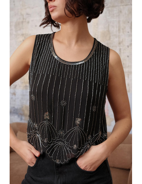 BON FASHION Tops 2554-BLACK
