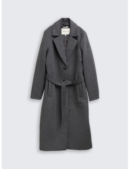 TOM TAILOR Wool coat with belt 1047524-38422 | BON FASHION