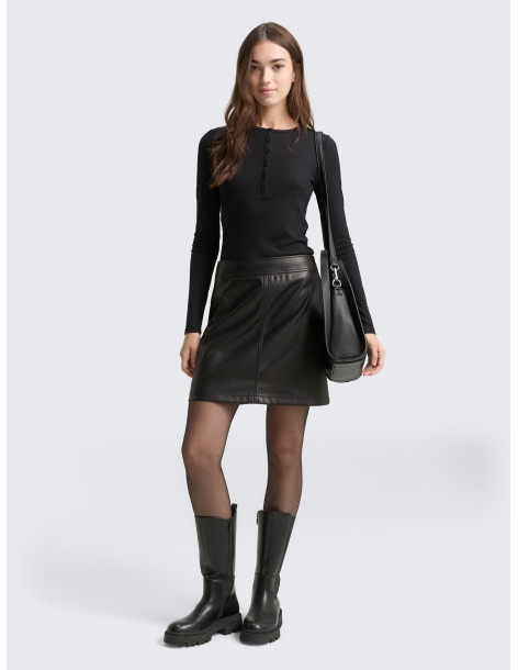 TOM TAILOR Leather-look mini skirt 1049239-14482