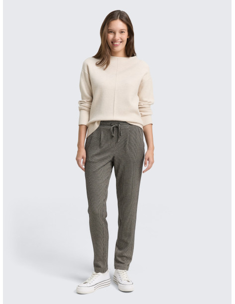 TOM TAILOR Loose slim jacquard trousers 1048854-39304