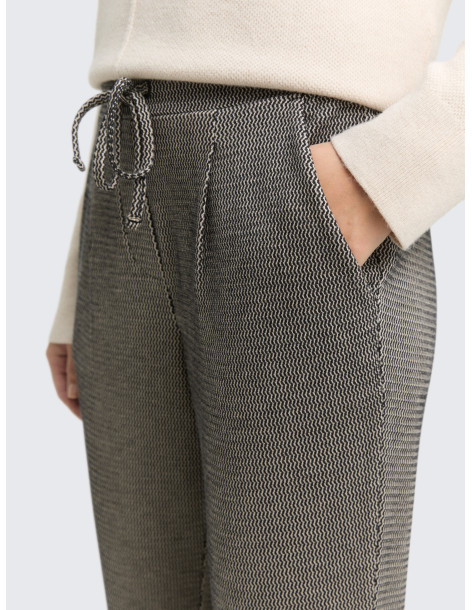TOM TAILOR Loose slim jacquard trousers 1048854-39304 | BON FASHION