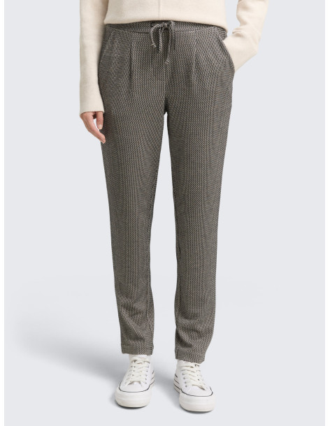 TOM TAILOR Loose slim jacquard trousers 1048854-39304 | BON FASHION