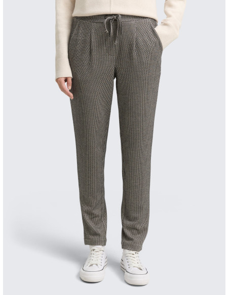 TOM TAILOR Loose slim jacquard trousers 1048854-39304 | BON FASHION