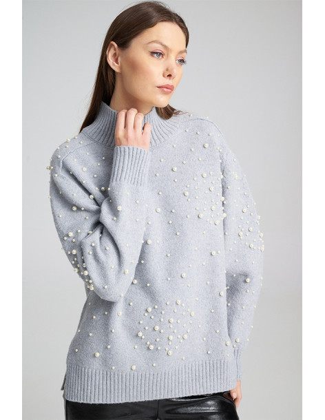 MIND MATTER GABRIELA SWEATER 25-02-09-051-GREY