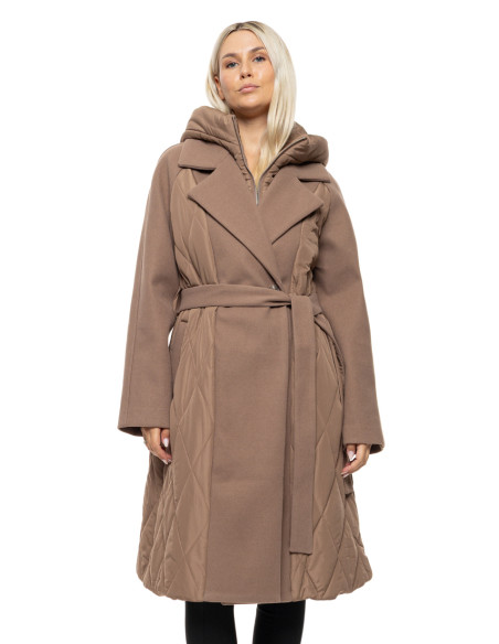 SPLENDID μακρύ μπουφάν 54-101-054-DARK BEIGE | BON FASHION