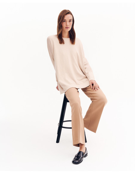 FOREL Παντελόνι ίσιο με λάστιχο 081.20.01.019-ΚΑΜΗΛΟ | BON FASHION