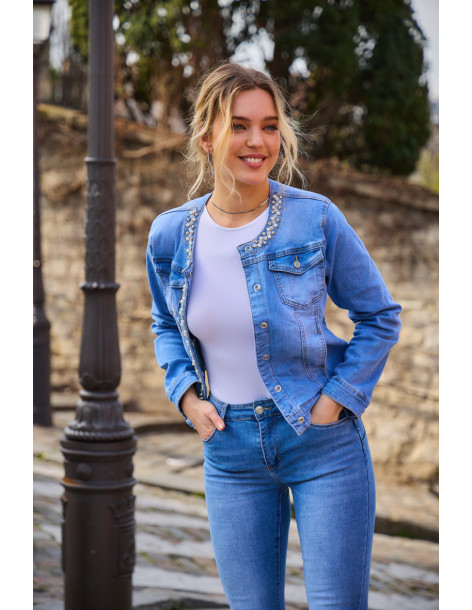 BON FASHION Denim jacket ALB1613-LIGHT BLUE | BON FASHION