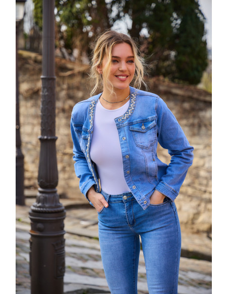 BON FASHION Denim jacket ALB1613-LIGHT BLUE | BON FASHION