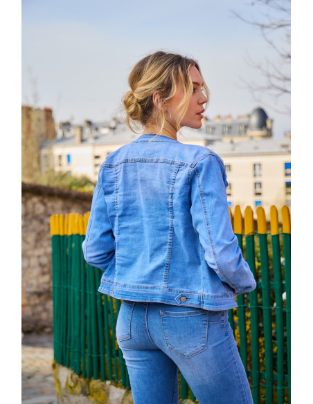 BON FASHION Denim jacket ALB1613-LIGHT BLUE | BON FASHION