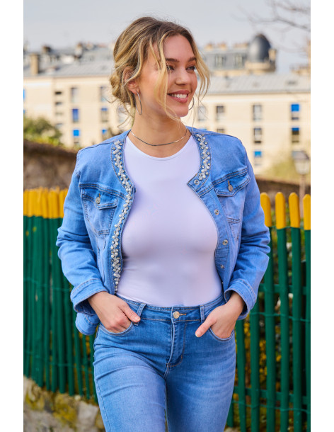 BON FASHION Denim jacket ALB1613-LIGHT BLUE