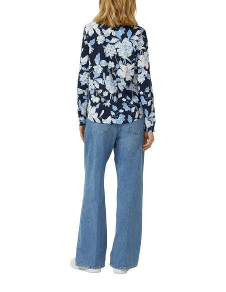 S.OLIVER Flowing viscose blouse with all-over print 2174662-59A0 | BON FASHION
