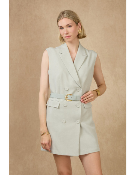 BON FASHION Sleeveless dress R137-GREEN