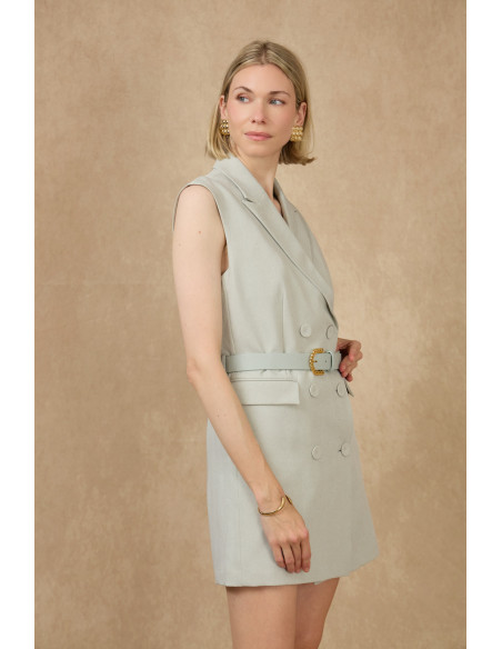 BON FASHION Sleeveless dress R137-GREEN | BON FASHION