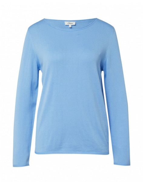 S.OLIVER Soft fine knit jumper with rolled edges 2176820-5141