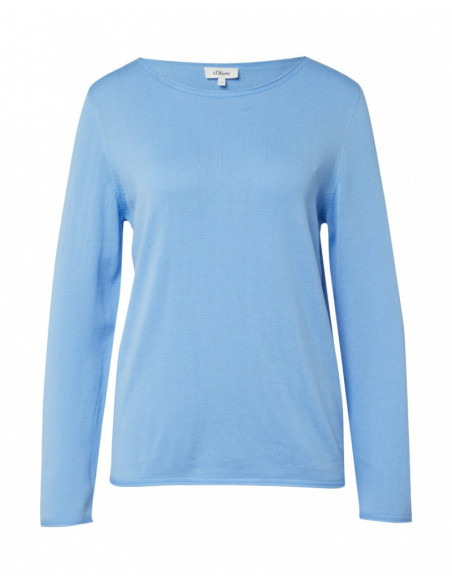S.OLIVER Soft fine knit jumper with rolled edges 2176820-5141