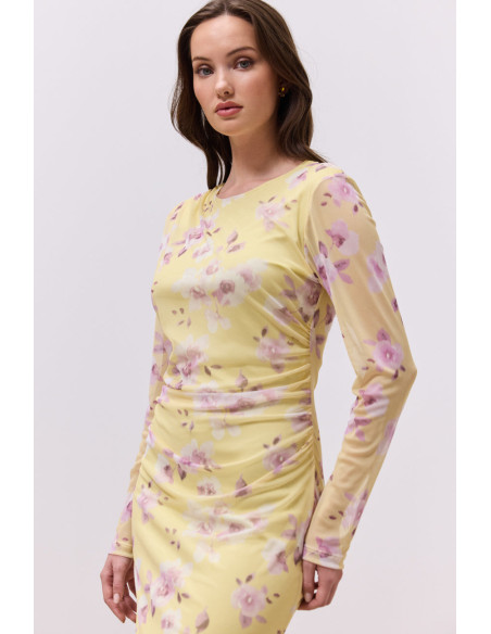 ENZZO Φόρεμα Jada 261267-ΚΙΤΡΙΝΟ |  BON FASHION