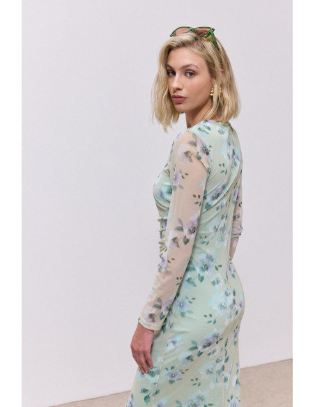 ENZZO Φόρεμα Jada 261267-ΜΕΝΤΑ |  BON FASHION