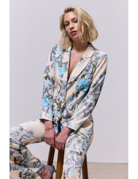 ENZZO Σακάκι-Παντελονι Cassie 261066-261067-ΣΙΕΛ | BON FASHION