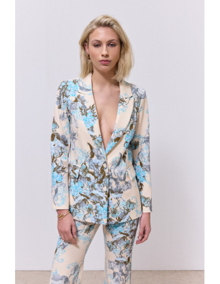 ENZZO Σακάκι-Παντελονι Cassie 261066-261067-ΣΙΕΛ | BON FASHION