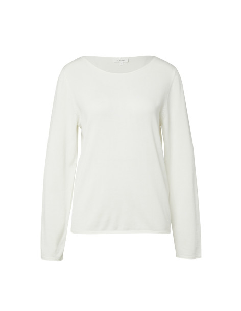 S.OLIVER Soft fine knit jumper with rolled edges 2176820-0210 | BON FASHION