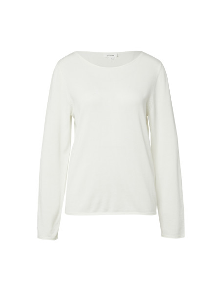 S.OLIVER Soft fine knit jumper with rolled edges 2176820-0210 | BON FASHION