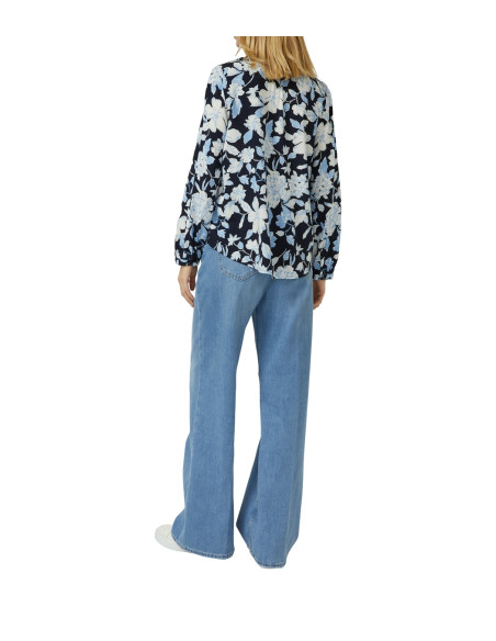 S.OLIVER Flowing viscose blouse with all-over print 2174662-59A0 | BON FASHION
