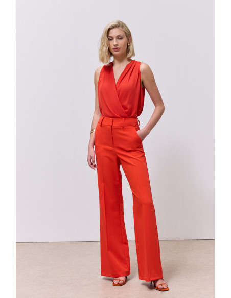 ENZZO Παντελόνα Joanne 261134-TOMATO | BON FASHION