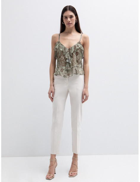 TOI & MOI Ruffle τοπ με τύπωμα λαχούρι 30-5773-126