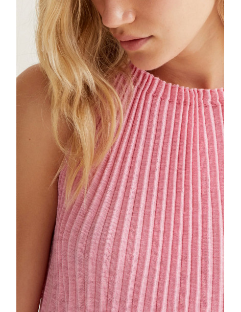 COMPANIA FANTASTICA Long pleated pink dress 61C/10301 | BON FASHION