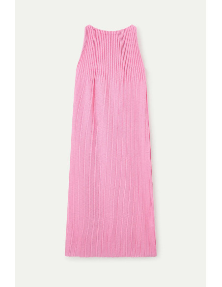 COMPANIA FANTASTICA Long pleated pink dress 61C/10301 | BON FASHION