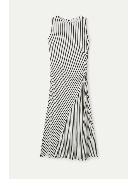 COMPANIA FANTASTICA Long dress with black striped print 61C/41041 | BON FASHION