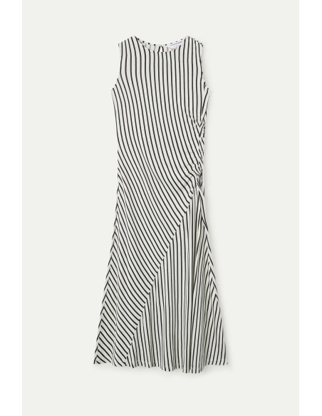 COMPANIA FANTASTICA Long dress with black striped print 61C/41041 | BON FASHION