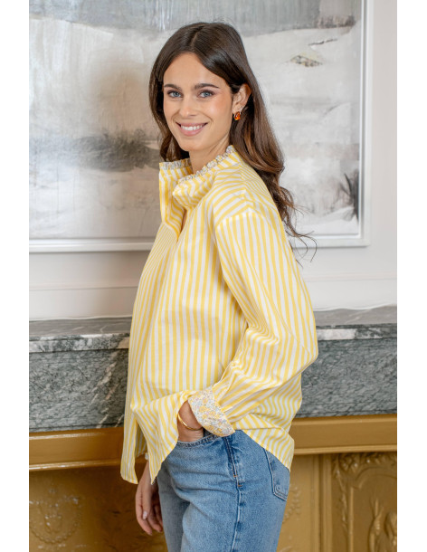 LOVIE & CO SHIRT A187-YELLOW | BON FASHION
