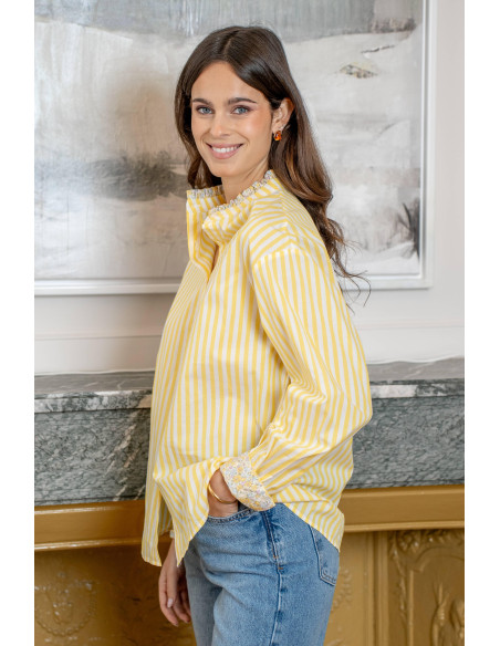 LOVIE & CO SHIRT A187-YELLOW | BON FASHION