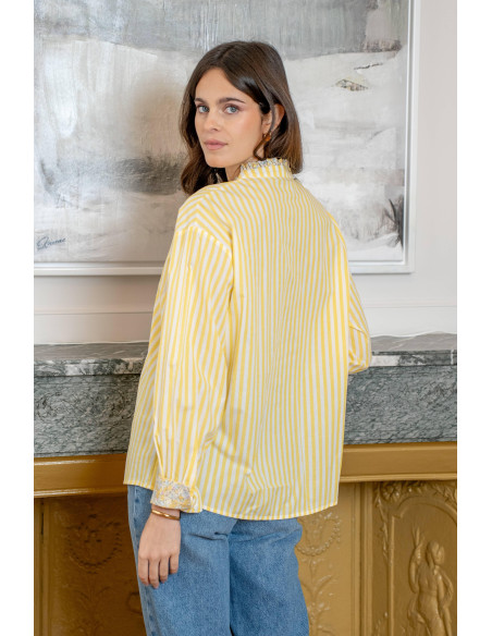 LOVIE & CO SHIRT A187-YELLOW | BON FASHION
