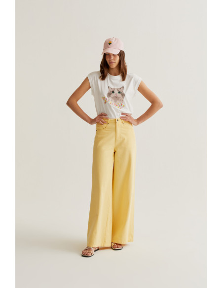 COMPANIA FANTASTICA T-Shirt with cat print 61C/42010 | BON FASHION