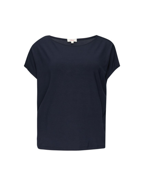 S.OLIVER Jersey top with dropped shoulders 2154938-5959