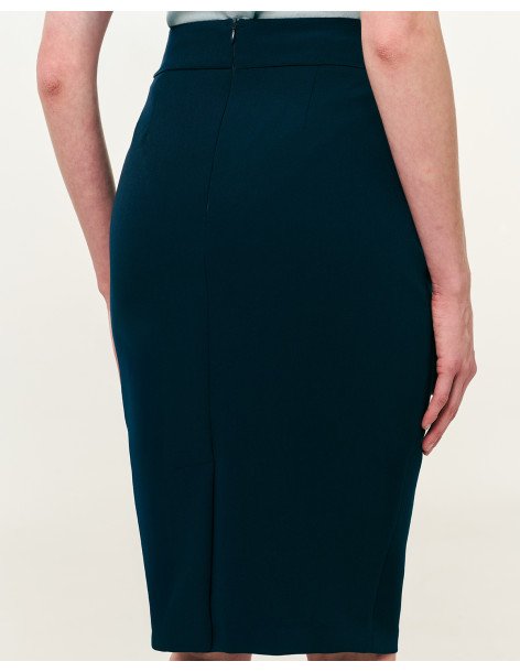 FOREL Φούστα pencil κρεπ 082.00.01.023-ΜΠΛΕ | BON FASHION