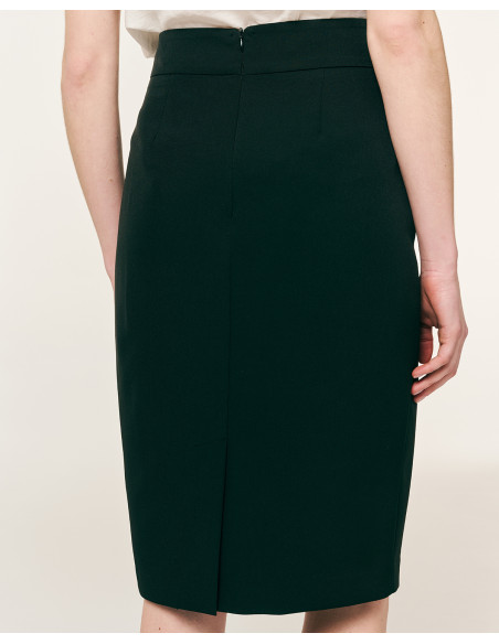 FOREL Φούστα pencil κρεπ 082.00.01.023-ΜΠΛΕ | BON FASHION