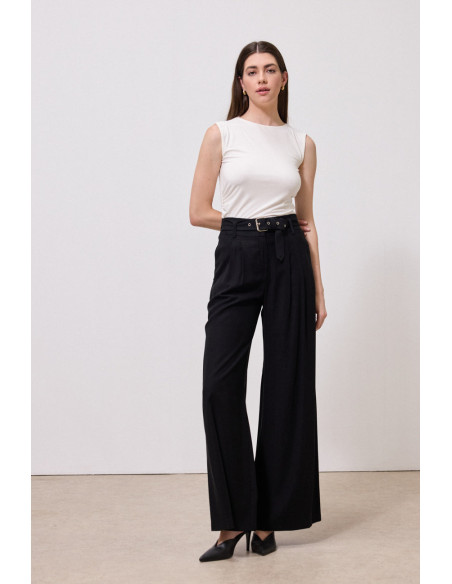 ENZZO Παντελόνα Dorothy 261004-ΜΑΥΡΟ | BON FASHION