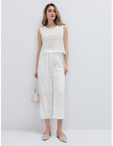 TOI & MOI Broderie μπλούζα 30-5790-126-ΛΕΥΚΟ | BON FASHION