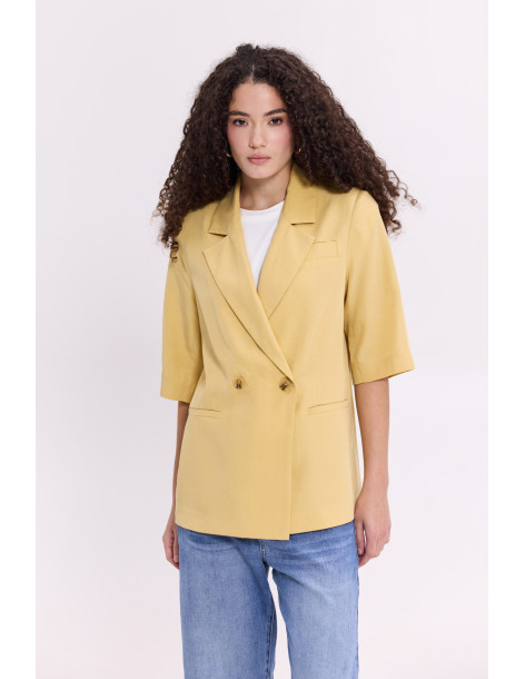 DONNA MARTHA Σακάκι κοντομάνικο  26556-1-ΚΙΤΡΙΝΟ | BON FASHION