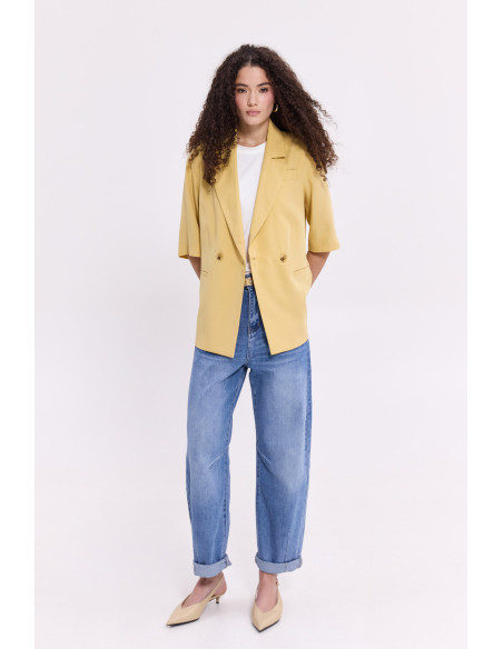 DONNA MARTHA Σακάκι κοντομάνικο  26556-1-ΚΙΤΡΙΝΟ | BON FASHION
